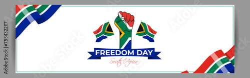 Vector illustration of South Africa Freedom Day social media feed template
