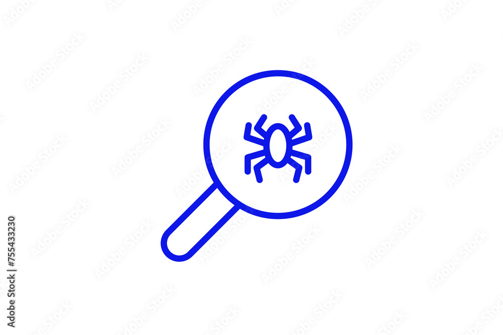Isolated error finding illustration in line style design. Vector illustration. Isolated error finding illustration in line style design. Vector illustration.