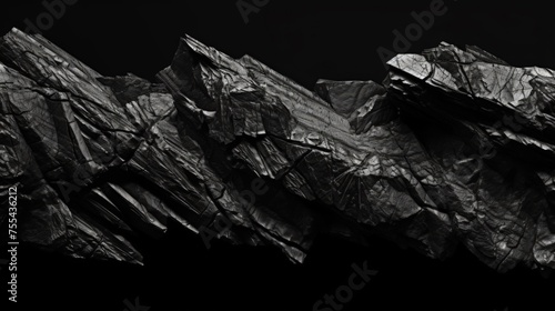 Black coal like rocks form background pattern 