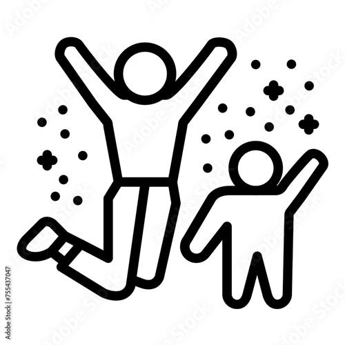 Vector Design Jubilant Jubilation Icon Style