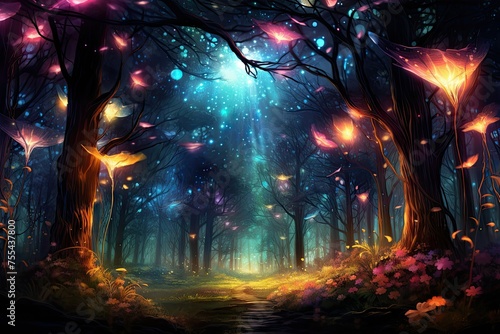 Whispering Fireflies  Dreamscape in the Grove