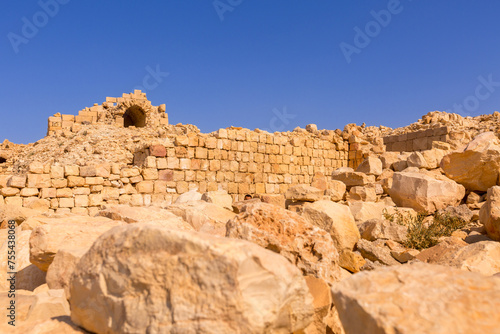 Ruins of crusaders Shobak Castle  Jordan