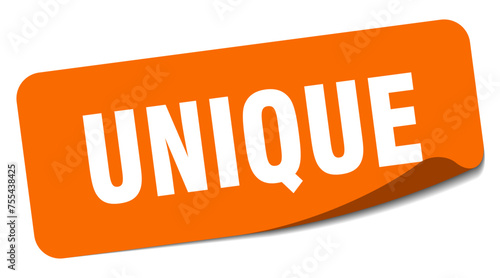 unique sticker. unique label