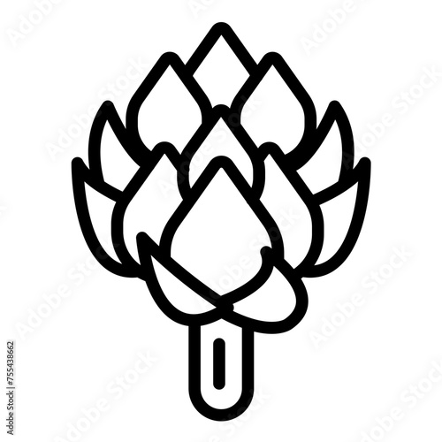 Vector Design Artichoke Icon Style