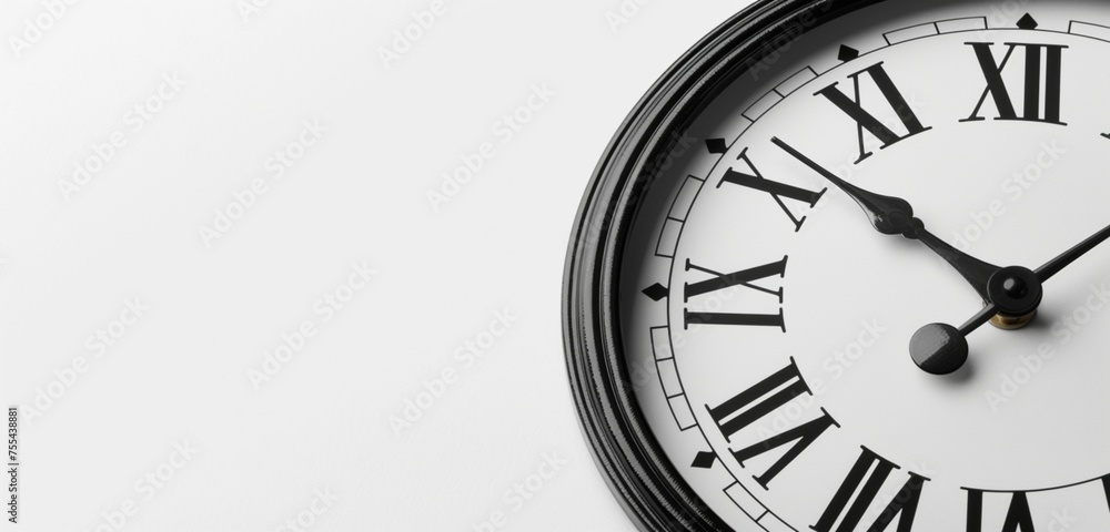 wall clock isolated on white