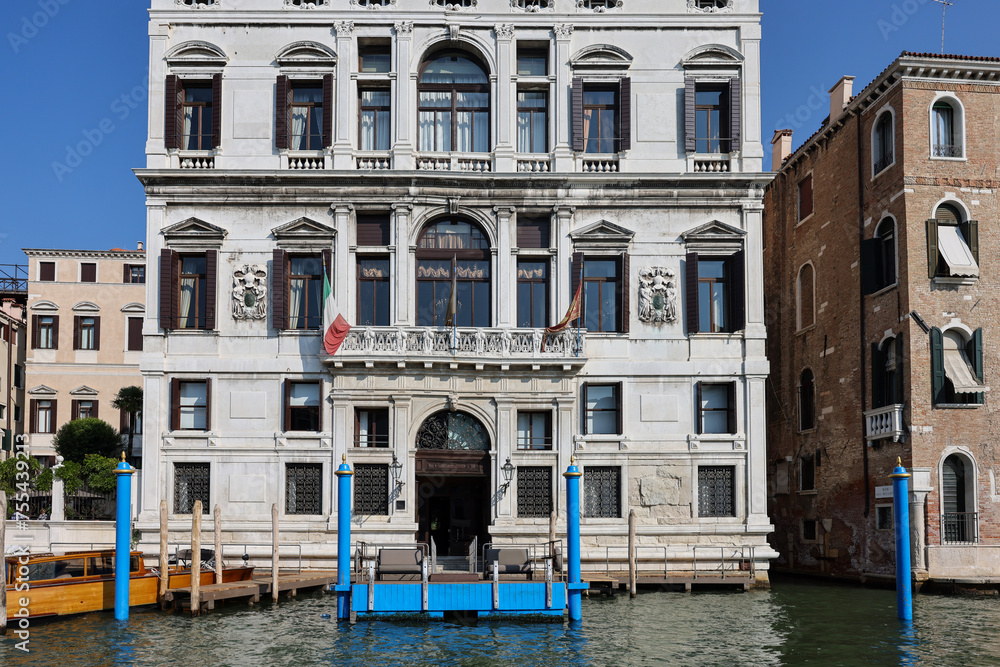 The very luxury Aman Venice hotel set in the former Palazzo Papadopoli on the Grand Canal in the Sestiere of San Polo, Venice, Italy. The very luxury Aman Venice hotel set in the former Palazzo Papadopoli on the Grand Canal in the Sestiere of San Polo, Venice, Italy.