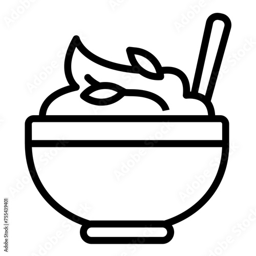 Vector Design Acai Bowl Icon Style