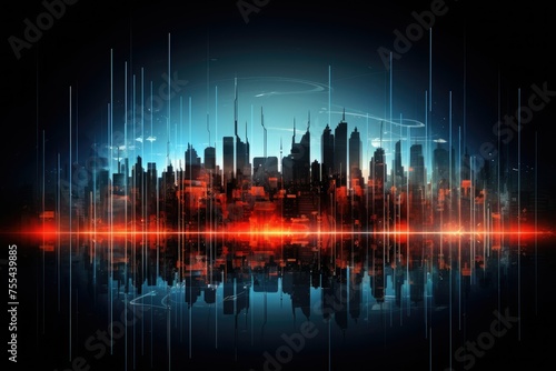 Cityscape Rhythms: Techno Pulse in the Futuristic Skyline