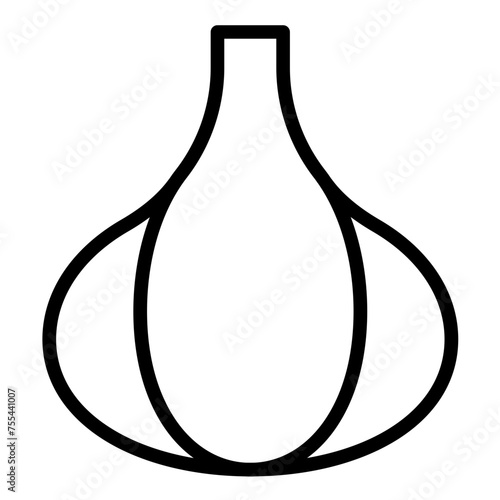 Vector Design Garlic Gaze Icon Style
