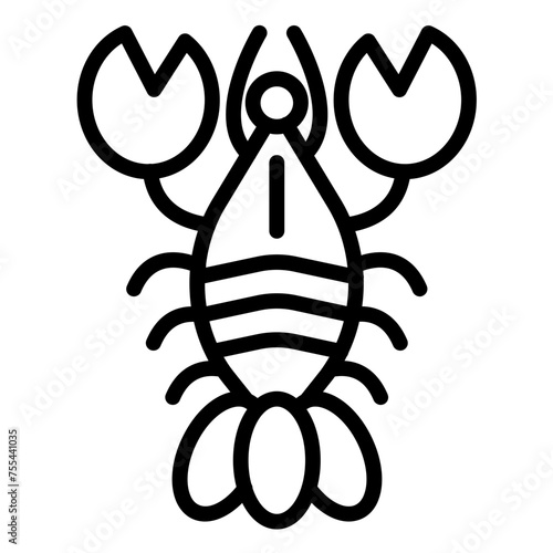 Vector Design Lobster Lagoon Icon Style