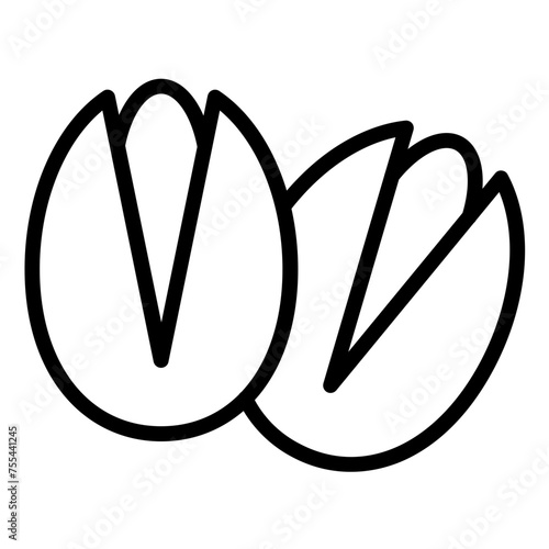 Vector Design Pistachio Panorama Icon Style