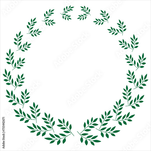 Laurel wreath victory icon set. circular laurel foliate, wheat and oak wreaths depicting an award, achievement, heraldry, nobility on white background. Emblem floral greek branch flat style. EPS 10 © Kakal CF ID 4016033