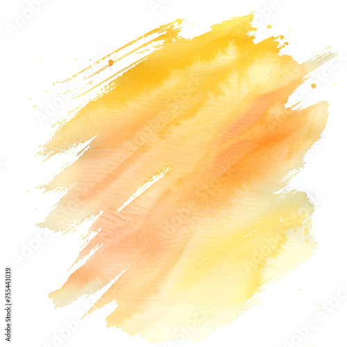 Watercolor brush smear on transparent background