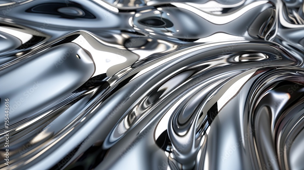 Sleek chrome textures with fluid reflections, for a futuristic. Sleek chrome textures with fluid reflections, for a futuristic.