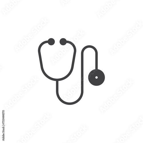 Medical stethoscope vector icon