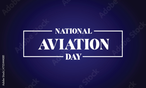 National Aviation Day stylish text illustration Design