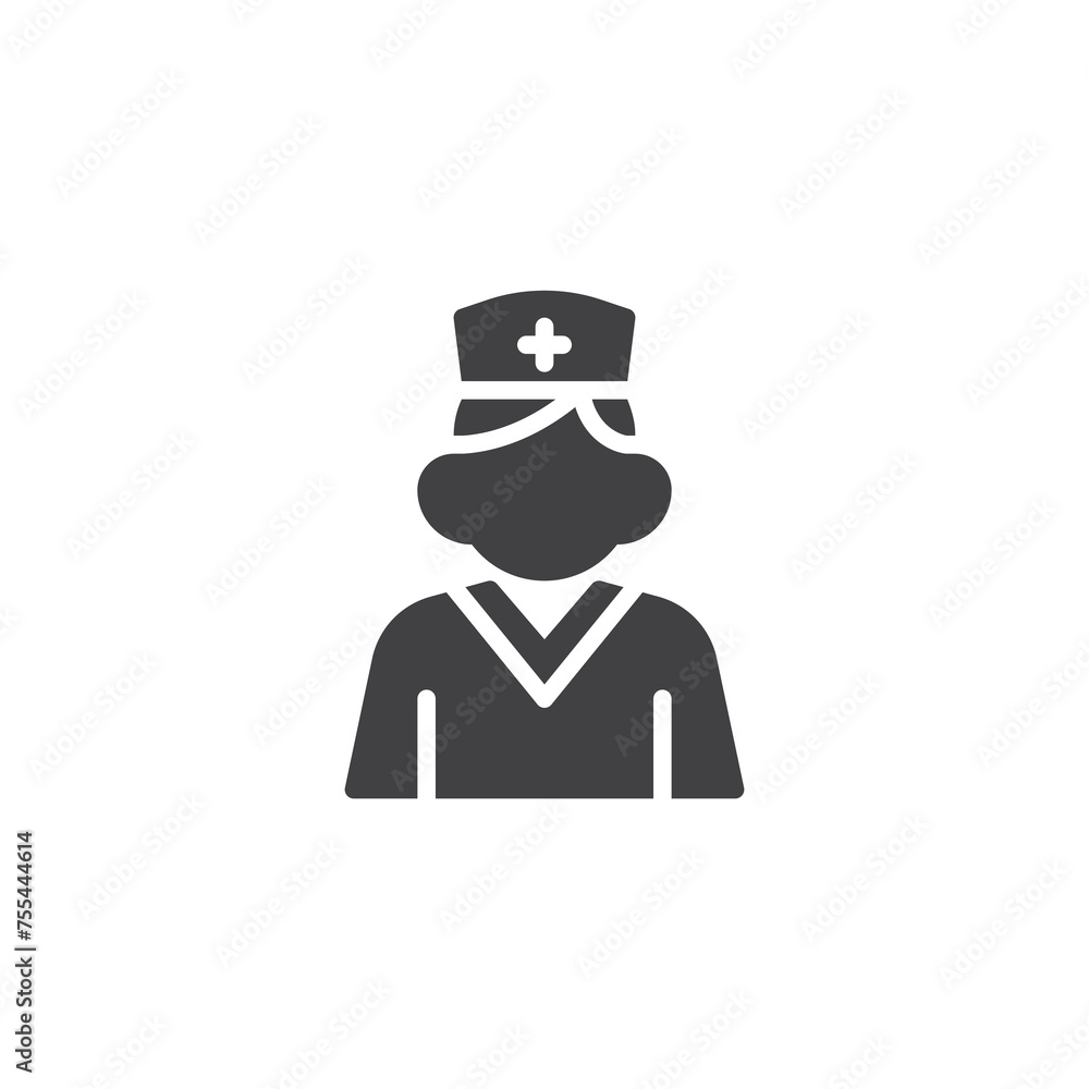 Nurse avatar vector icon