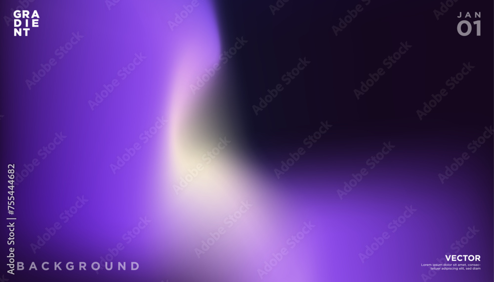 Neon Vivid Lavender Haze Horizontal Background. Bright lavender pink and dark blue gradation abstract background. Vector Illustration.  - obrazy, fototapety, plakaty 