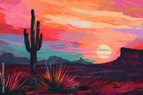 a cactus in a desert