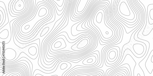 Modern Terrain topographic map. Mountain contour height lines background. paper texture Imitation of a geographical map shades. Black and white abstract background vector. 3D waves. Marble texture.