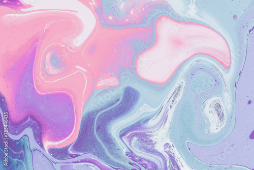 Beautiful abstract pink, purple and blue fluid art seemless pattern background 