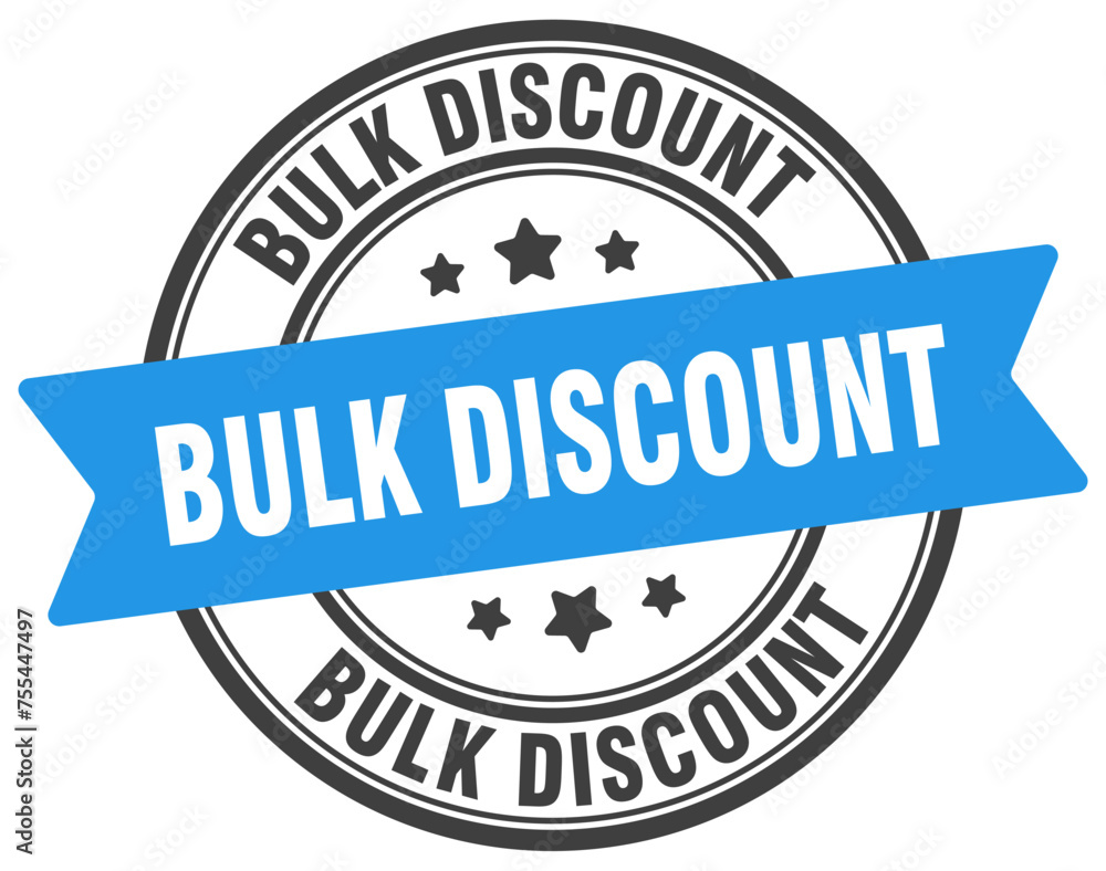 Fototapeta premium bulk discount stamp. bulk discount label on transparent background. round sign