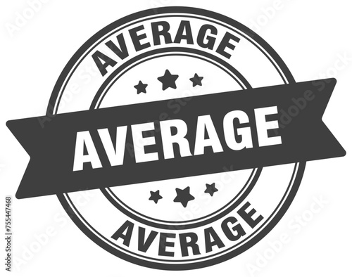 average stamp. average label on transparent background. round sign