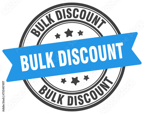 bulk discount stamp. bulk discount label on transparent background. round sign