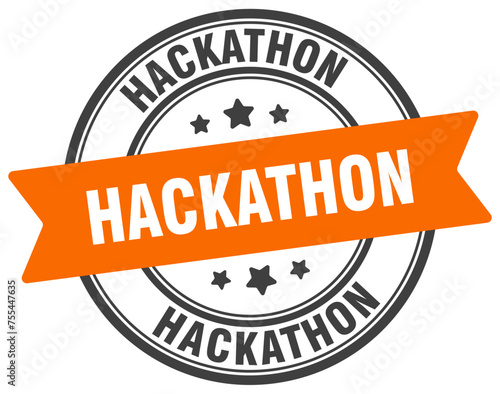 hackathon stamp. hackathon label on transparent background. round sign