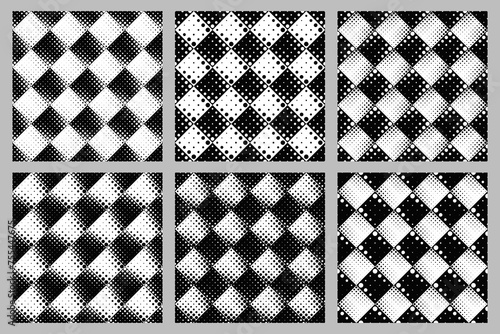 Geometrical circle pattern background collection - abstract vector graphic designs