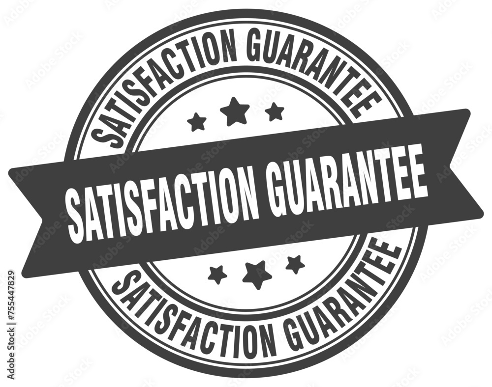 satisfaction guarantee stamp. satisfaction guarantee label on transparent background. round sign