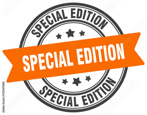 special edition stamp. special edition label on transparent background. round sign