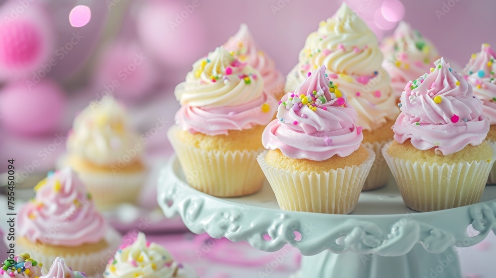 Homemade Easter Cupcakes with Pastel Frosting