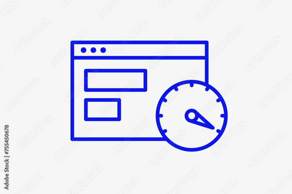 site speed illustration in line style design. Vector illustration. site speed illustration in line style design. Vector illustration.