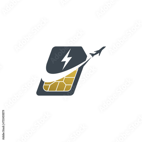Simcard Logo Design Icon Vector Template