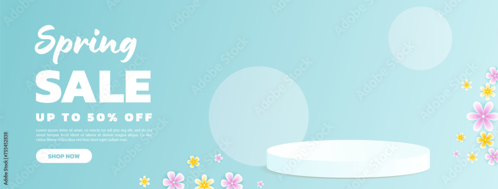 Banner for spring sales promotion. Celebrate spring with promotional ...