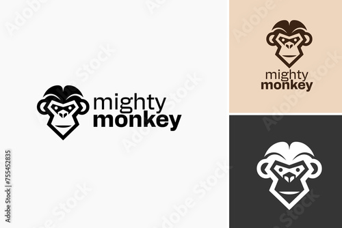 The mighty monkey logo is a powerful and eye catching design suitable for branding, sports teams, children products, and entertainment businesses.
