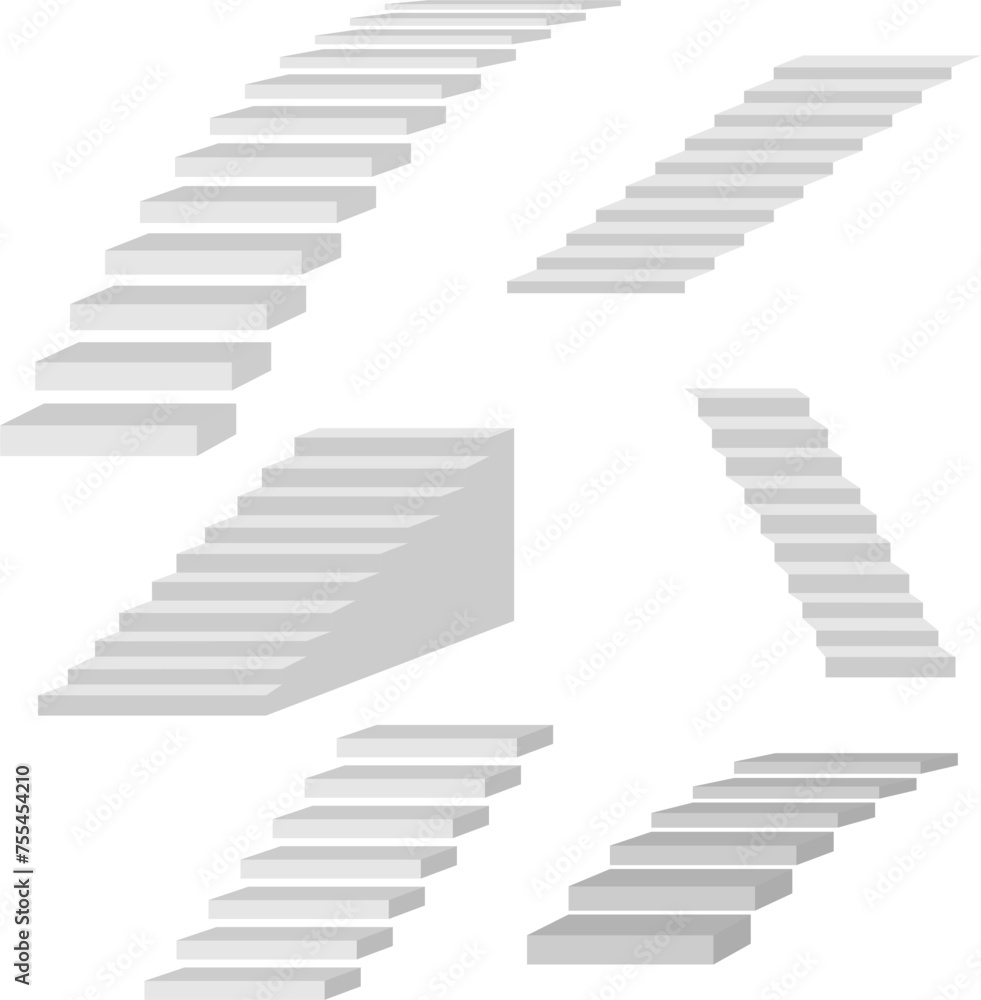 staircase in the house,3d interior staircases isolated on white background. the stair steps collection staircase in the house,3d interior staircases isolated on white background. the stair steps collection