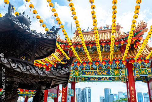 Photography views of thean hou chinese temple in kuala lumpur, malaysia