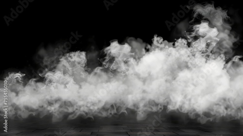 In this example, we have a white smoke cloud on a transparent background that has an overlaid effect. The border has a realistic fog effect. Modern illustration of toxic vapor or smoky mist on the