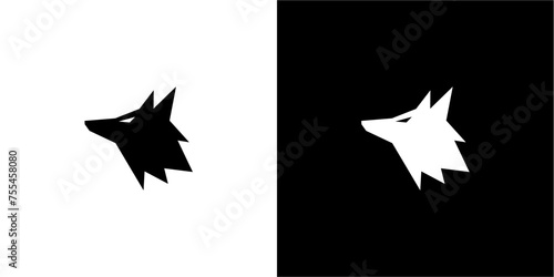 Abstract luxury wolf head logo vector icon
