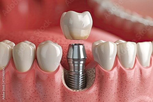 Dental implant with screw, ...