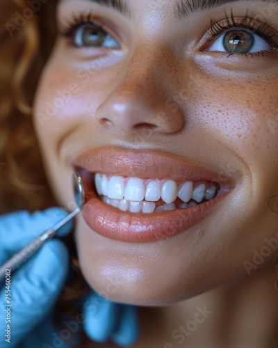 Dental check up at the clinic