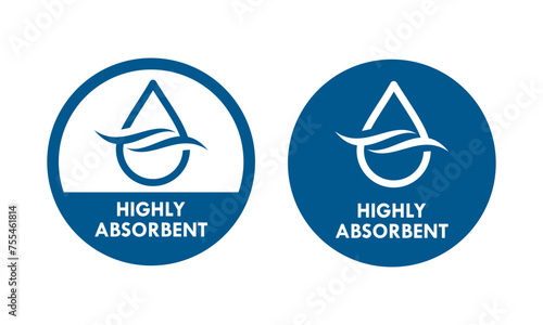 Highly Absorbent design logo template illustration