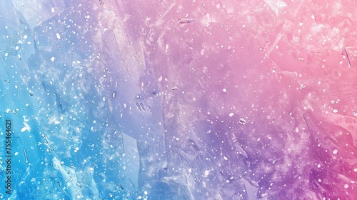 Abstract with pink and blue hues and snow effect photo
