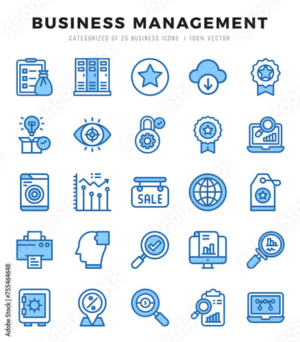 Business Management Icon Bundle 25 Icons for Websites and Apps