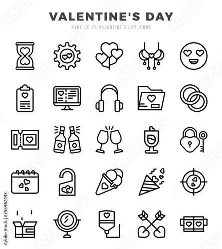 icons set. Valentine'S Day for web. app. vector illustration.