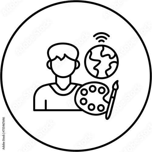 Digital nomad Icon