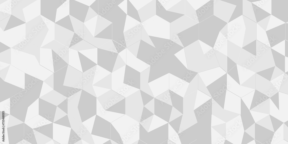 Vector geometric seamless technology gray and white transparent triangle background. Abstract digital grid light pattern gray Polygon Mosaic triangle Background, business and corporate background.
Vector geometric seamless technology gray and white transparent triangle background. Abstract digital grid light pattern gray Polygon Mosaic triangle Background, business and corporate background.