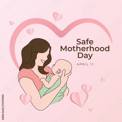 vector graphic of Safe Motherhood Day ideal for Safe Motherhood Day celebration.